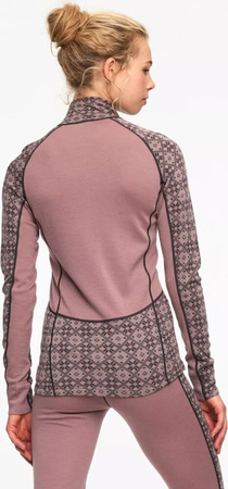 Damska bluza termoaktywna wełna merino Kari Traa Rose light hz taupe rozmiar M