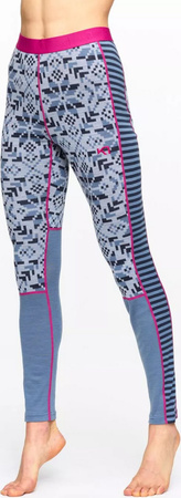 Damskie legginsy spodnie termoaktywne z wełny MERINO Kari Traa Else Pant niebieskie rozmiar L