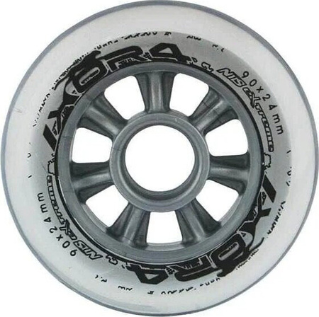 Zestaw kółka Nils Extreme PU 90x24 mm 82A przezroczyste 4 sztuki