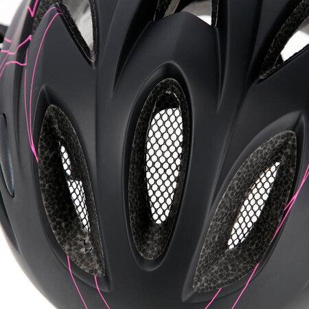 Kask rowerowy na rolki/deskorolkę/hulajnogę Nils Extreme MTW291 czarno-różowy rozmiar M (55-58CM)