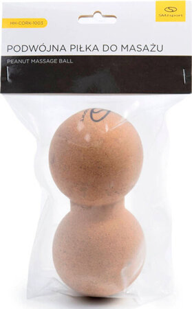 Podwójna piłka do masażu korkowa "PEANUT" / SMJ sport HH-CORK-1003