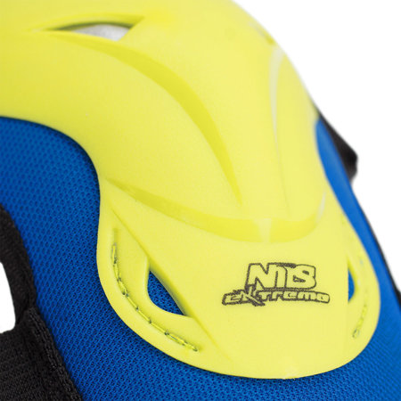 Zestaw ochraniaczy kolana+łokcie+nadgarstki na rolki deskorolkę hulajnogę Nils Extreme H716 granatowo-limonkowe rozmiar M